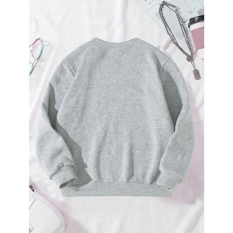 Cute Halloween Girl Creative Ghost Print Sweatshirt - Comfortable Long-Sleeve Round Neck for Autumn And Winter