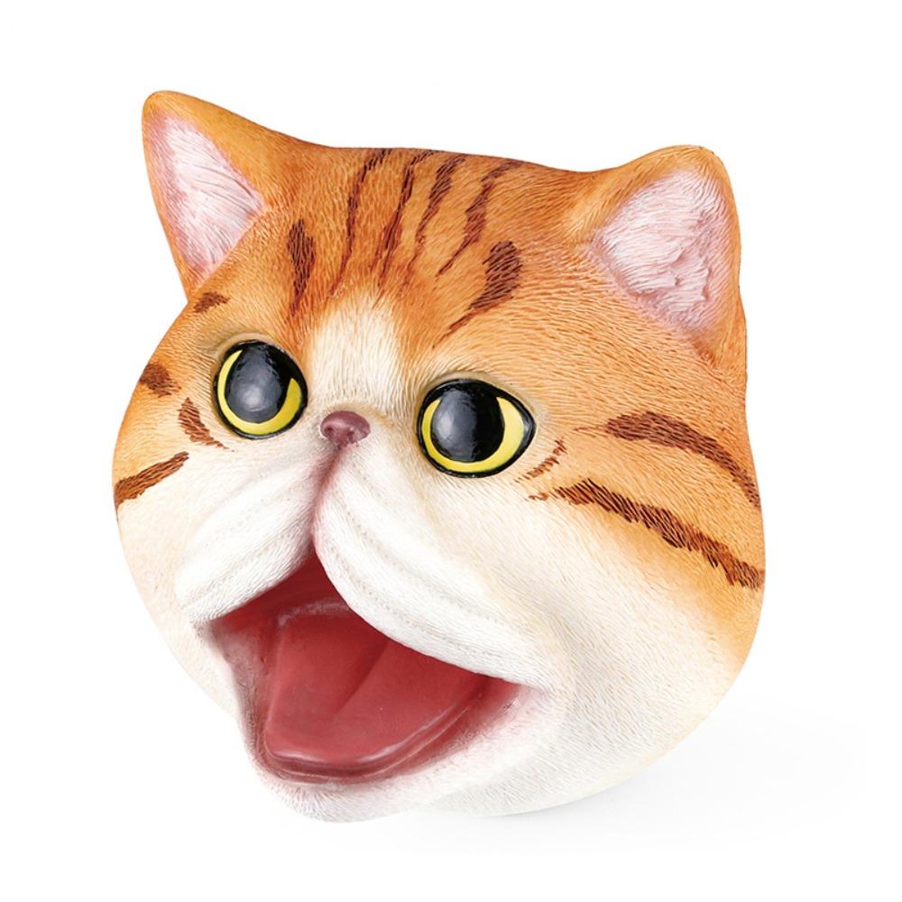 

Имитация головы животного, ручная кукла, виниловая модель головы домашней кошки, игрушка, игрушки на Хэллоуин Style A