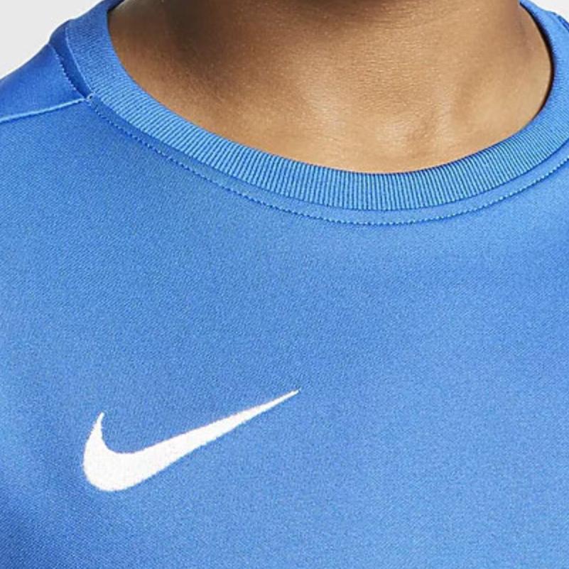 Nike Solid Color Pullover Round Neck T-Shirt Kids Tops Blue BV6741-463