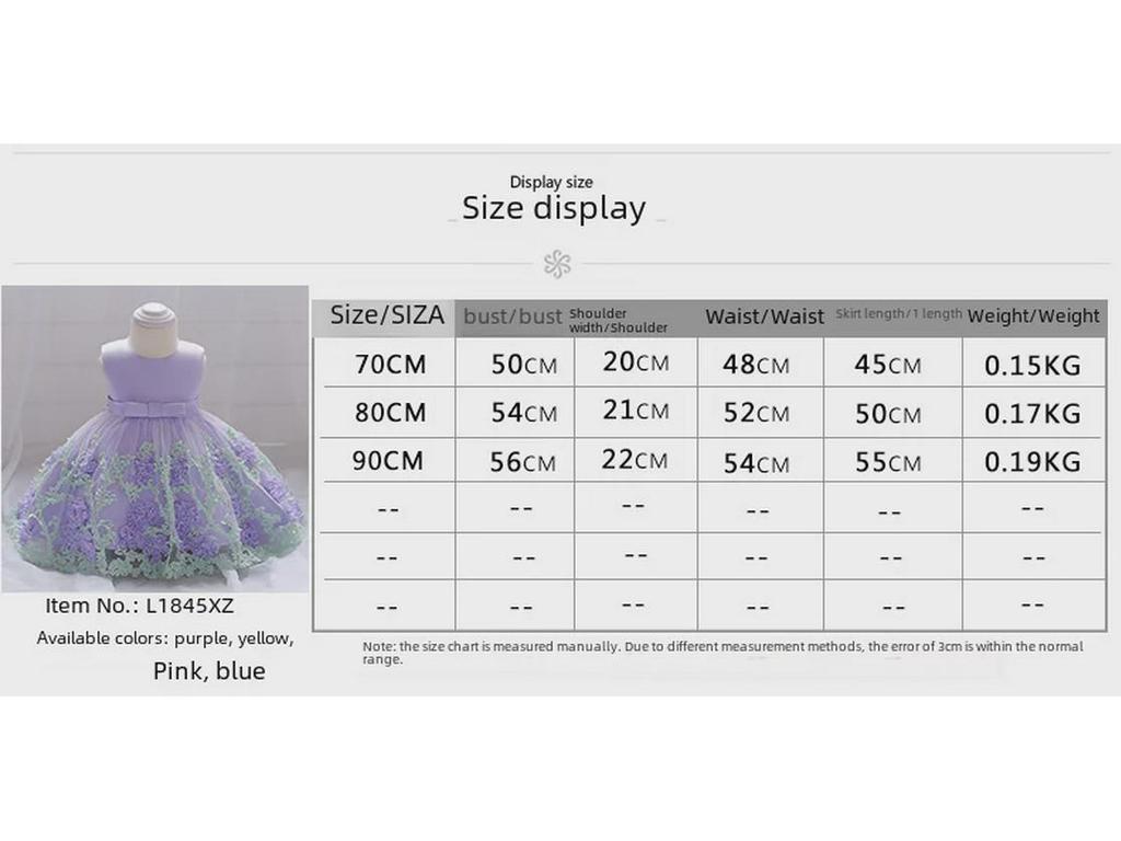 Nuevo Vestido de Bebé de Verano sin Mangas de Malla Floral con Forro de Algodón