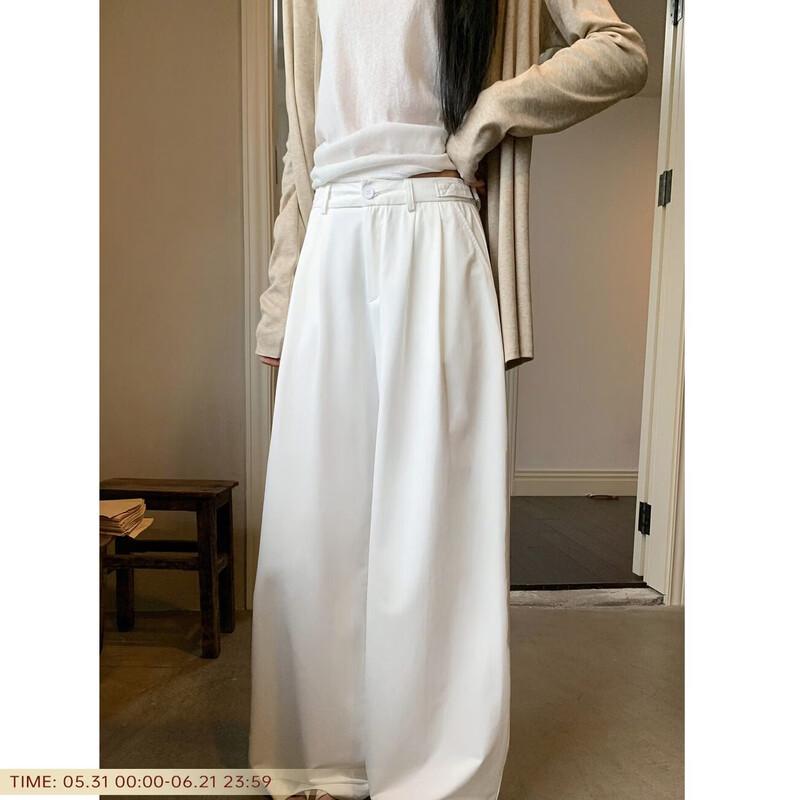 ICH MODE Women's Loose Straight-Leg Casual Pants