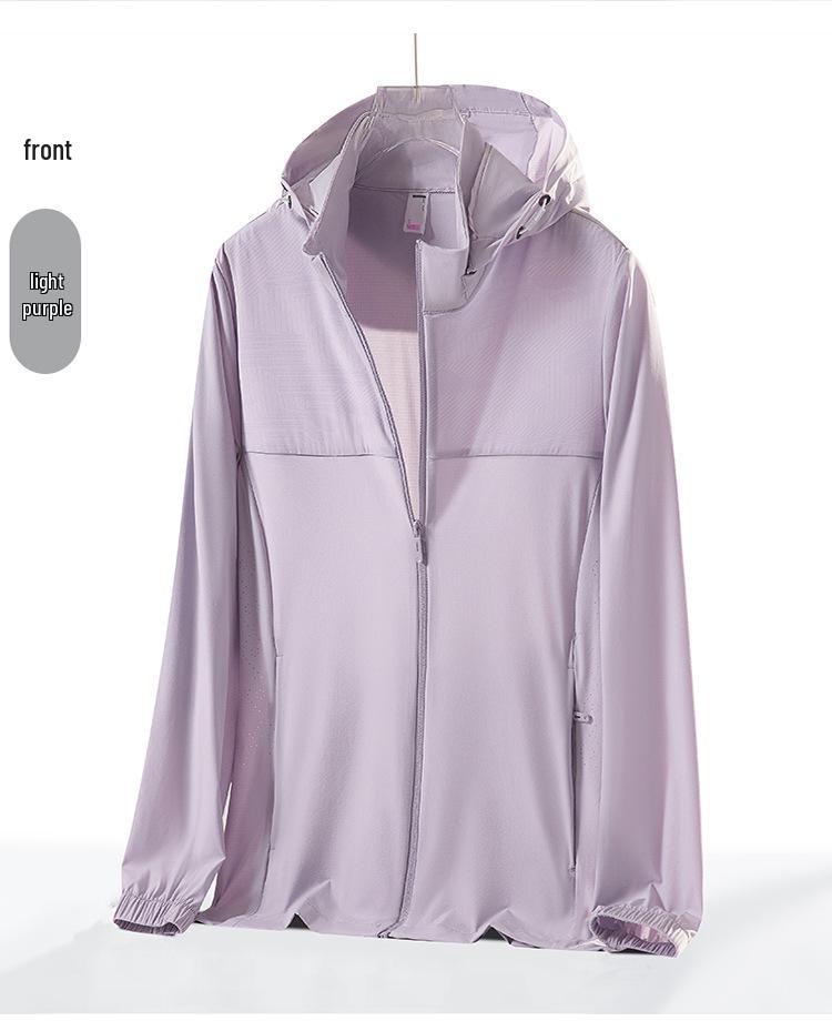 UPF50+ Summer Ice Silk Sun Protection Jacket with Hood for Men & Women