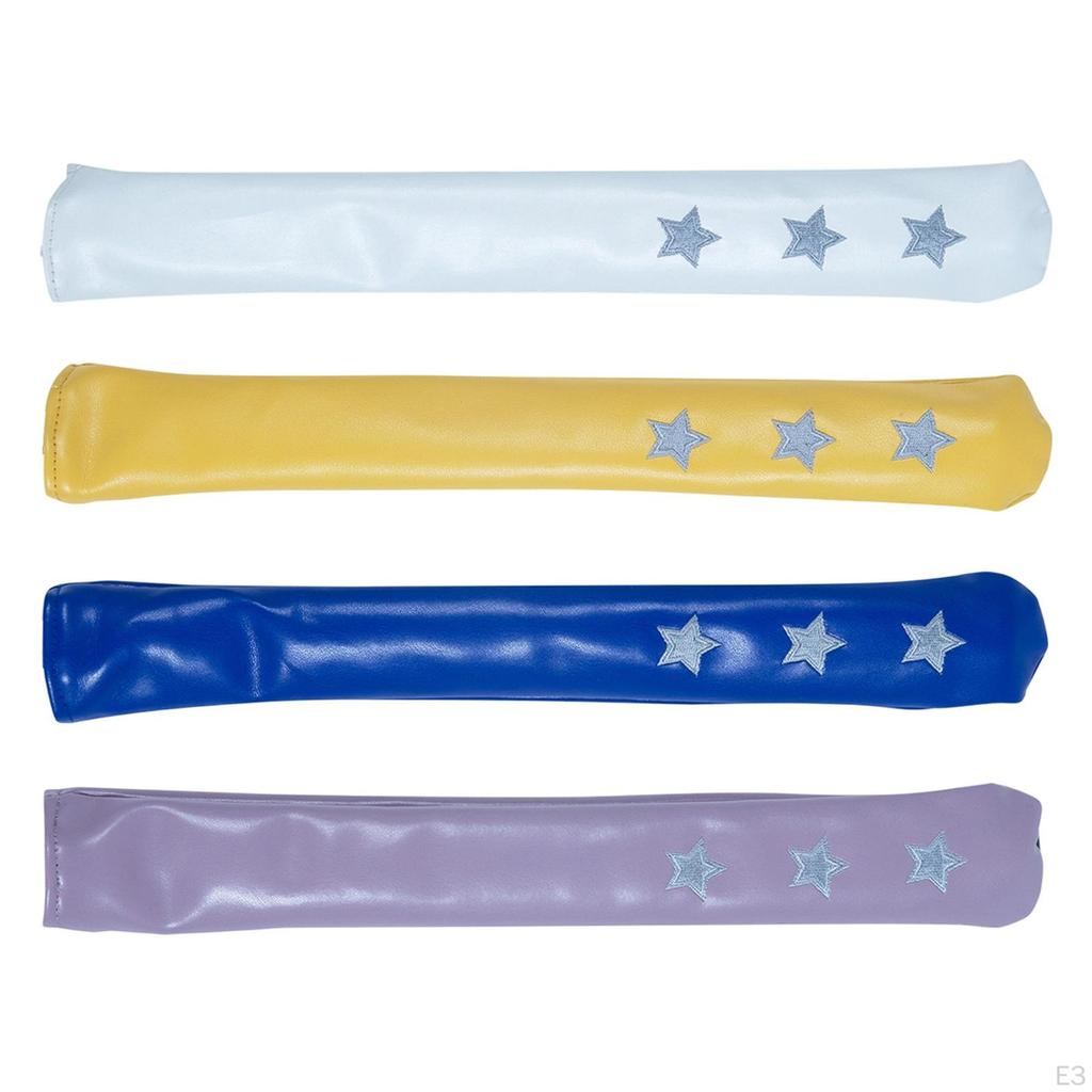 PU Leather Golf Alignment Rod Cover 13.4x2inch Accessories Star Pattern with Velvet Interior