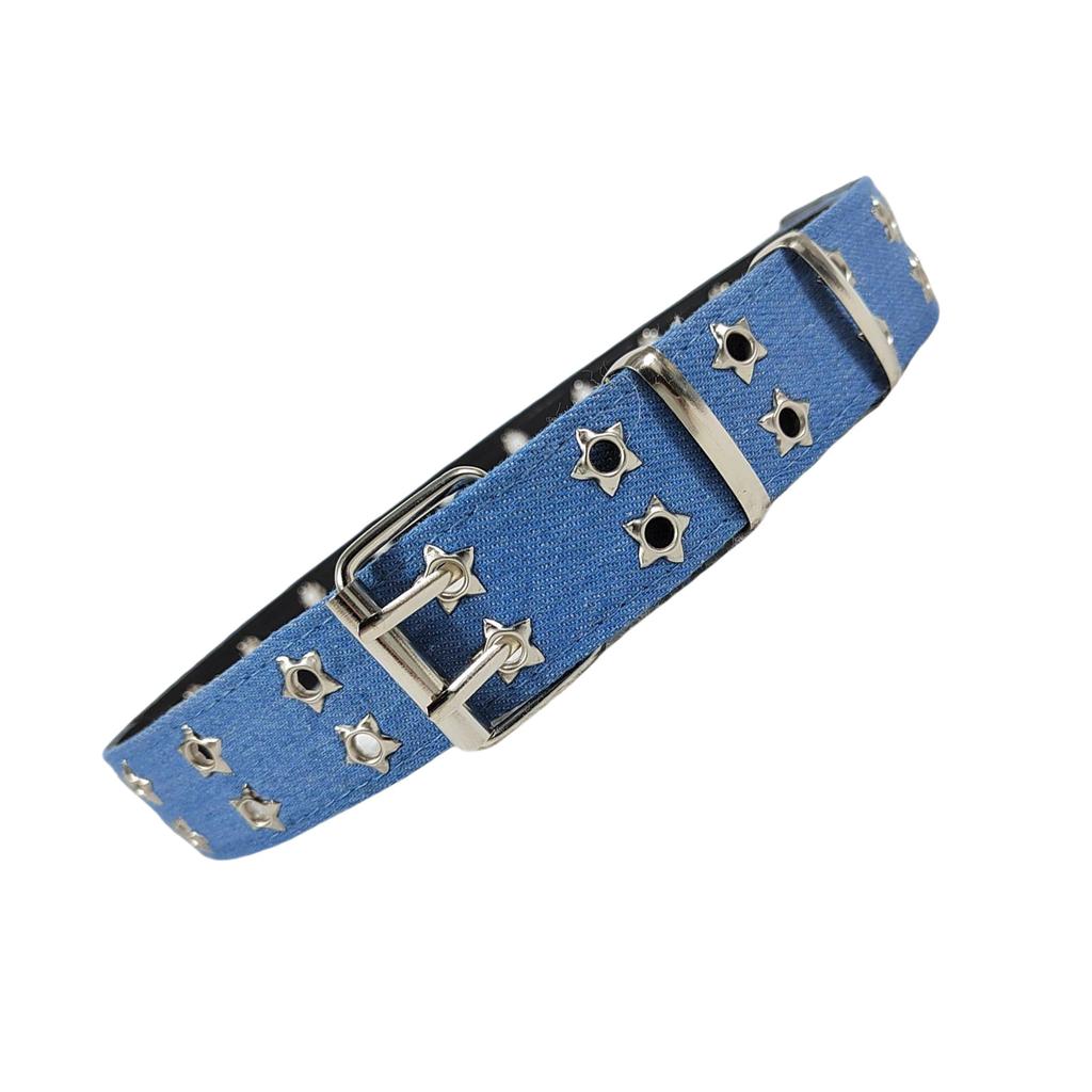 Punk Rock Belt Waistband with Star & Metal Studs Decor Gothic Style Waist Accessory for Men and Women Jeans