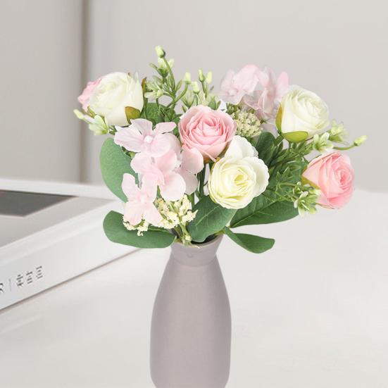 Artificial Peony Exquisite Easy Care Non-withered Fake Flower Floral Arrangement Artificial Rose Flower Simulation Flower Wedding Decor