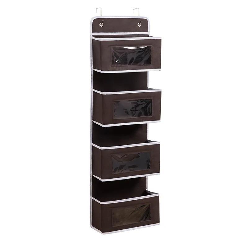1pc Multi-pocket Design Storage Hanging Bag Simple Style Wall Hanging Large Capacity Storage Debris Storage Door Hanging