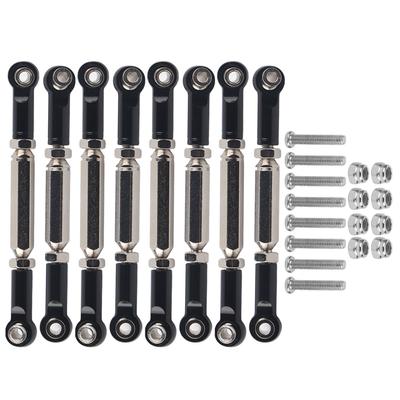 RC Steering Servo Pull Rod Metal Linkage Arm Tie Rod Ends Connector for WPLMNFeiyuBlack