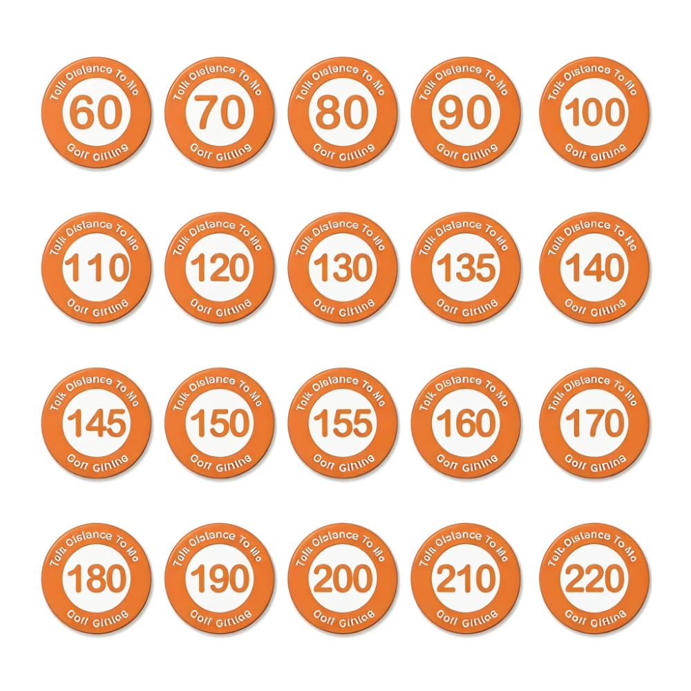 20pcs Portable Club Yardage Markers ABS Golf Club Markers Golf Distance Markers Driving Range