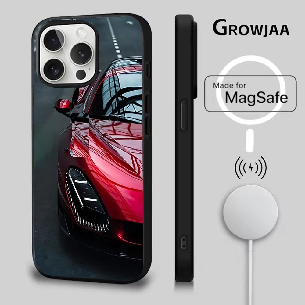 AlfaeS Cool R-RomeoS-S Car Phone Case For iPhone 16e,16,15,14,13,12,11,Plus,Pro,Max,Mini Magsafe Magnetic Wireless Charging