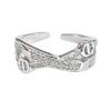 Light Luxury Cross High-End Feeling Full Of Diamonds, Zir*****Pen Ring, Female Geometry Super Flash Exquisite Stacking Ring