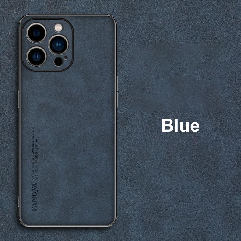 For iPhone 16 Plus Case Luxury PU Leather Phone Case For iPhone 16 Pro Max 16Pro Back Cover Matte Silicone Full Protection Coque