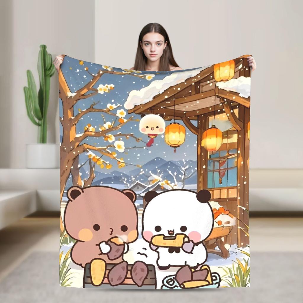Bubu and Dudu Series Blanket Warm Soft Novelty Plush Throw Blanket For Living Room Picnic Flannel Bedspread Bed Cover