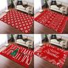 Christmas Red Stripes Area Rug Carpet Non-Slip Washable Carpet for Living Room Bedroom and Home Decor Floor Mat