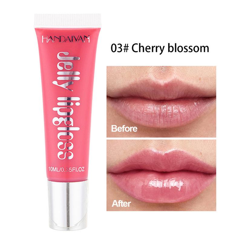 HANDAIYAN Clear Crystal Jelly Lip Gloss Nourish Anti-Wrinkle Non-Sticky Long Lasting Repairing Primer Lip Balm Care Cosmetics