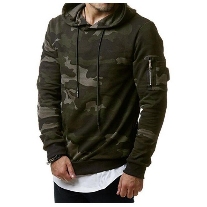 

Мужская новая модная камуфляжная толстовка с капюшоном, мужская повседневная облегающая толстовка-пуловер 3XL