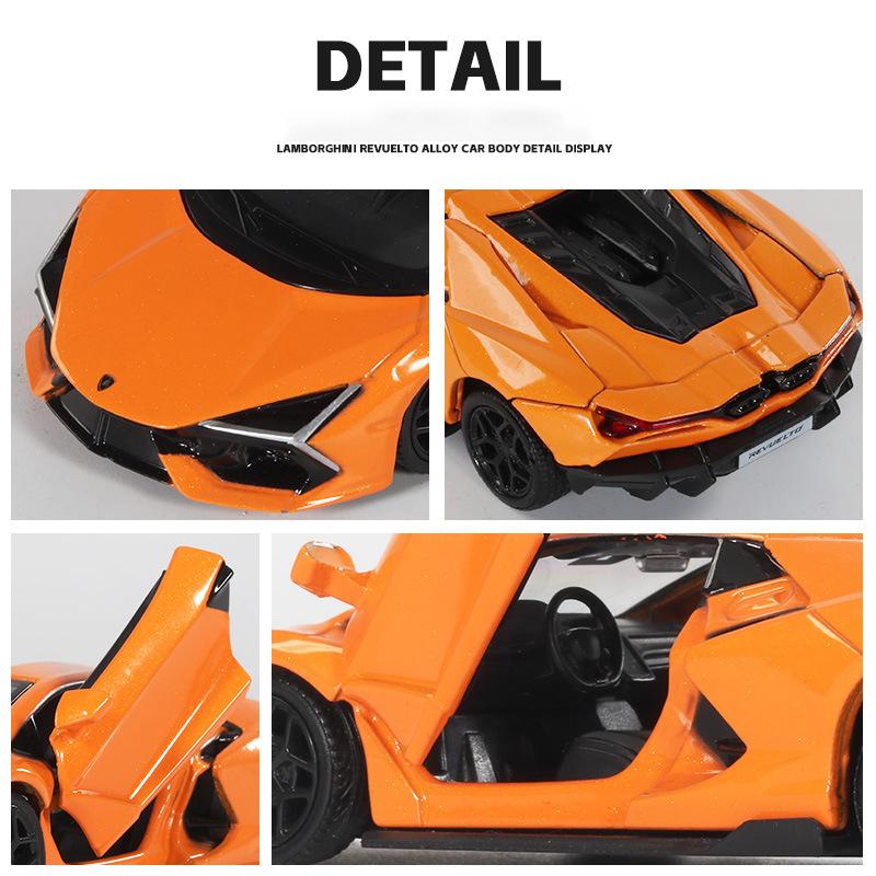 1/36 Lamborghini Revuelto Alloy Car Diecasts & Toy Vehicles Car Model Miniature Scale Model Car Toys for Children