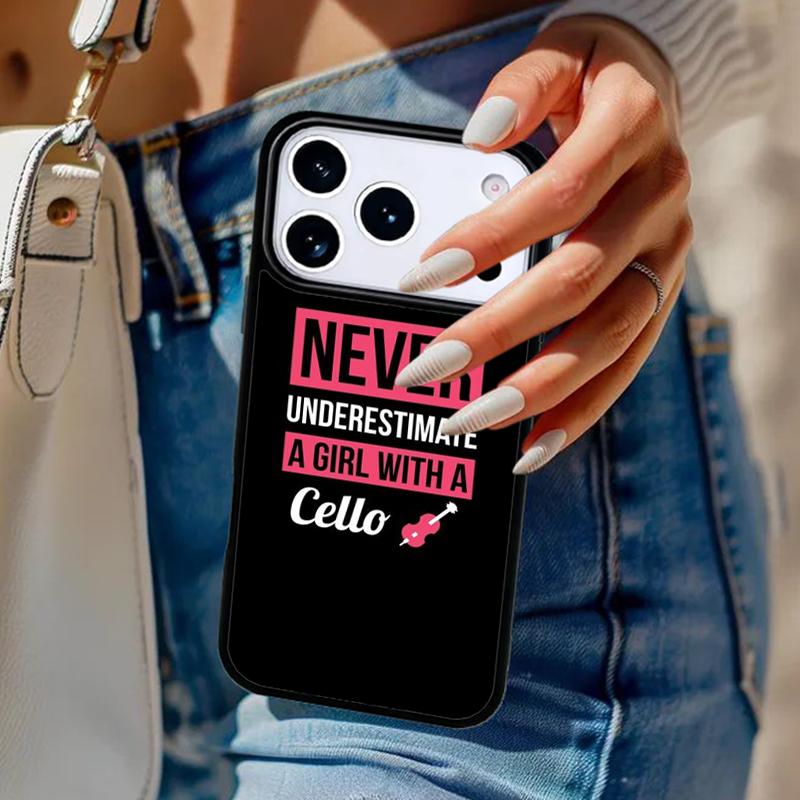 Cello Music Instrument Art Phone Case For iPhone 17 Air 14 15 13 12 Max Cover For Apple 14 15 16 16e 11 Pro Max Plus Coque