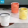 Household Press-Ring Plastic Trash Cans (Set of 2)