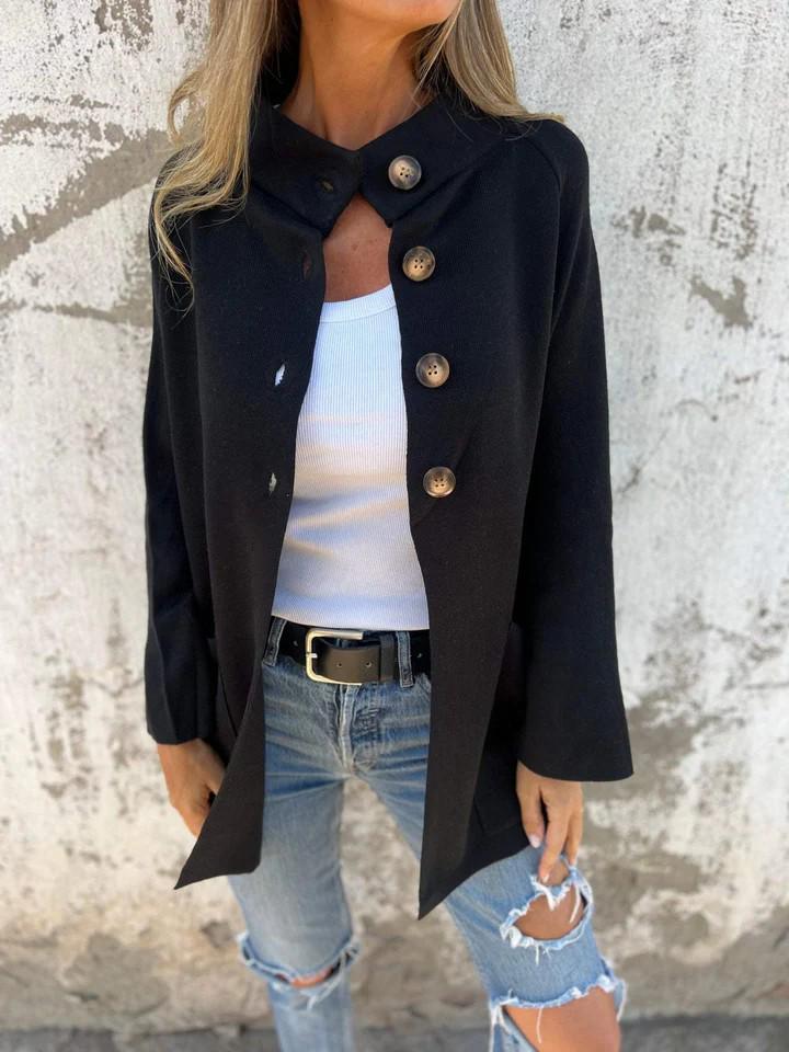 2024 Autumn/Winter Women's Casual Stand-Up Collar Single-Breasted Jacket