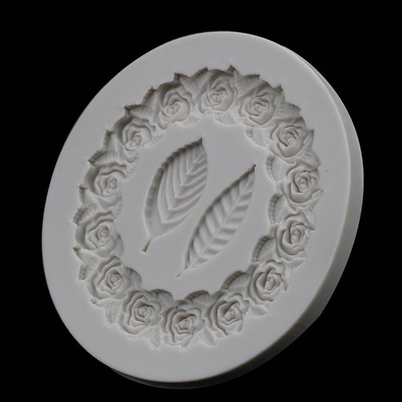 Rosette Leaves Silicone Mold For Resin Cake Diy Chocolate Sugar Baking Mould Picture Frame Molding Decoration Tool