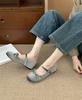Französische Innenhöhenerhöhung Flachmündung Einzelne Schuhe Damen 2025 neu Frühling und Sommer Rock Temperament Sanfter Wind Ballett Abendschuhe