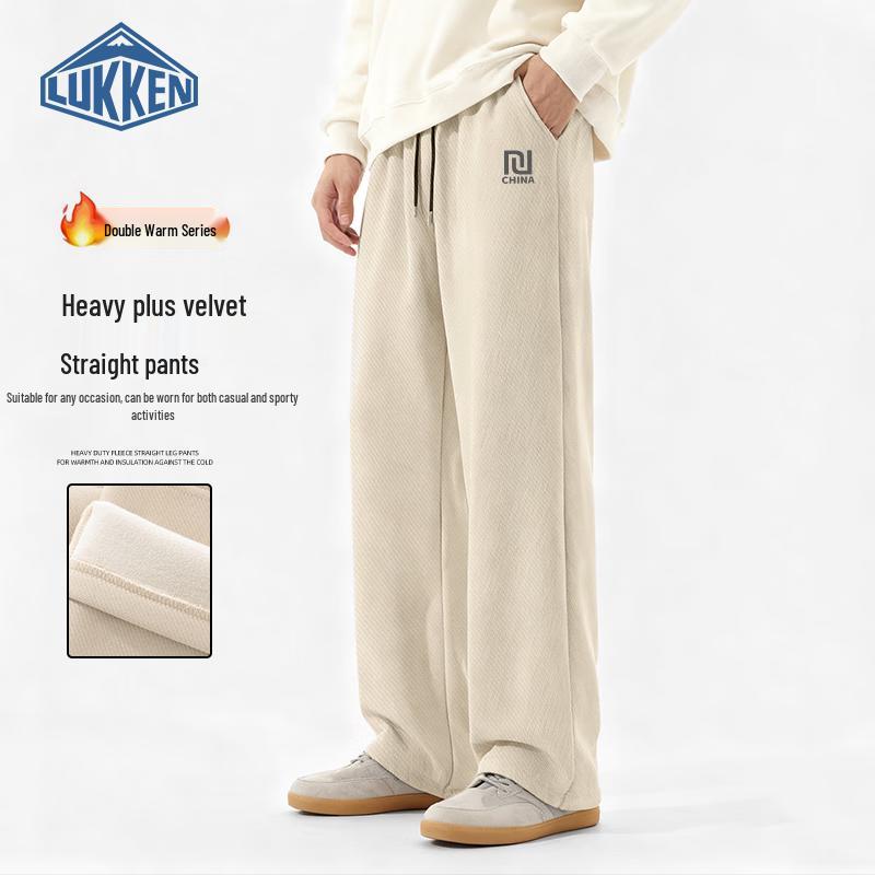 LUKKEN Men's Plush Straight-Leg Casual Pants
