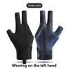 Single Left Hand Three Finger Open Billiard Glove Non Slip Wear Resistant Snooker Pool Training Glove For Smooth Cue Shooting