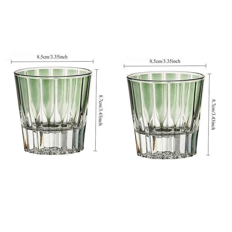 200ml Luxury Carved Whiskey Glass Exquisite Drinking Glasses Creative Cocktail Glass Multi Colored Wine Glass Bar New Year Gifts