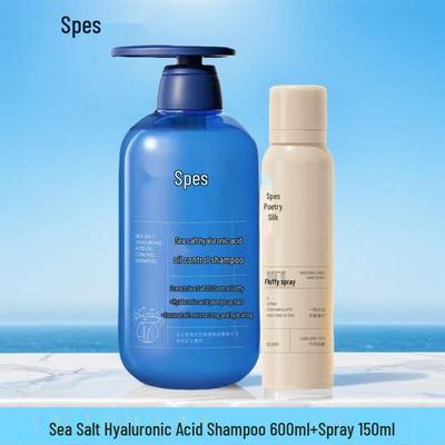 Conjunto Shampoo de Sal Marinho e Ácido Hialurônico e Spray Volumizador