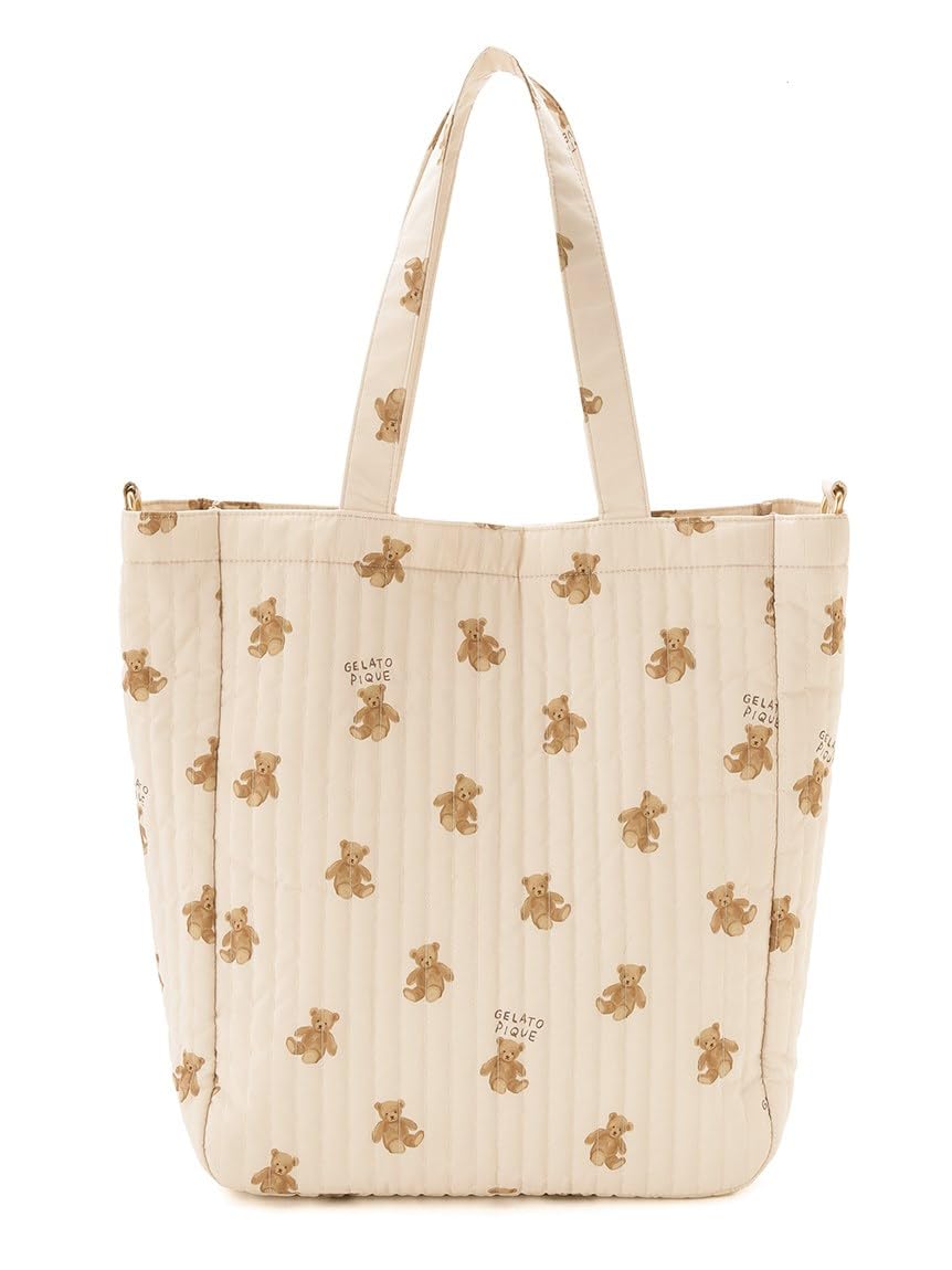 

Bear pattern mom bag PWGB235586 BEG [Gelato Pique] Women s