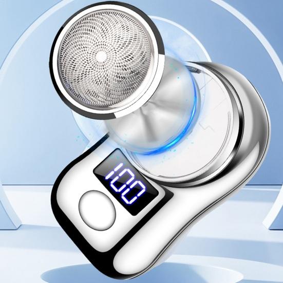 Mini Men Electric Shaver, LED Display Waterproof Wet And Dry Pocket Size Razor, USB Rechargeable Cordless Beard Trimmer
