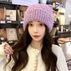 Japanese  Style Cat Ears Pullover Hat Solid Color Women Beanie Hat Woolen Knitted Hat  Ladies