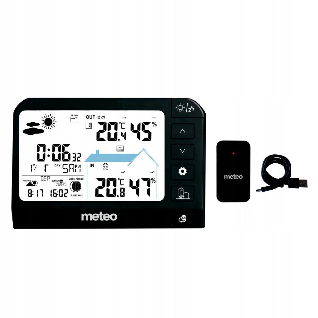 Meteo Sp204 Weather Station Hygrometer Outdoor Sensor Dcf