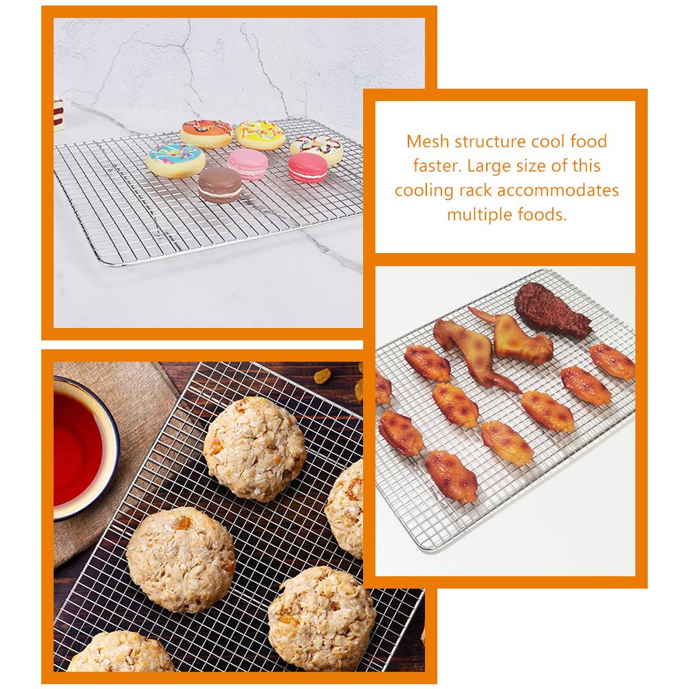 Roestvrij Staal Bakvorm Koelrek voor Koekjes Oven voor Fornuis Bakrekken Keuken Rooster Draadrek Multi-gebruik Ovenrek Grill Gereedschap