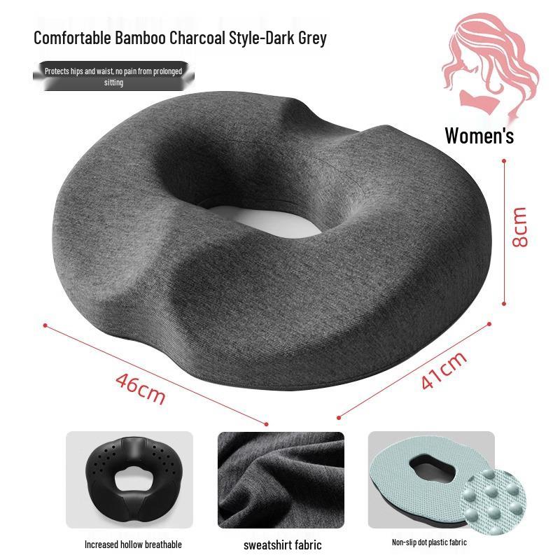 Memory Foam Hemorrhoid Relief Cushion - Round, Universal, and Ideal for Long Sitting