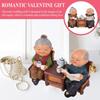 Anniversary Elderly Figurines, Miniature Figures Grandma Grandpa Statue Small Fairies Figurines for Grandparents Parents Anniversary Wedding Home