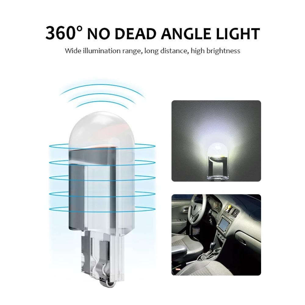 T10 W5W Positionslicht 12V Kennzeichenbeleuchtung Cob Hohe Helligkeit Integriertes Leselicht Motorrad Auto Licht Rücklicht Glühbirne Modifikation LED