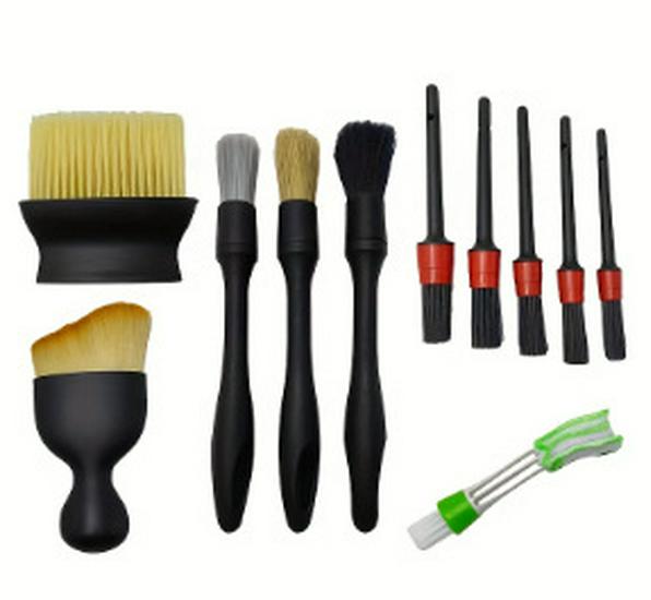 Car Cleaning Kit: Tire & Wheel Brush, Car Wash Tools, Wiping Cloth, Floor Mat Brush