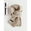 100 pure wool versatile color solid color scarf couple autumn and winter warm scarf unisex