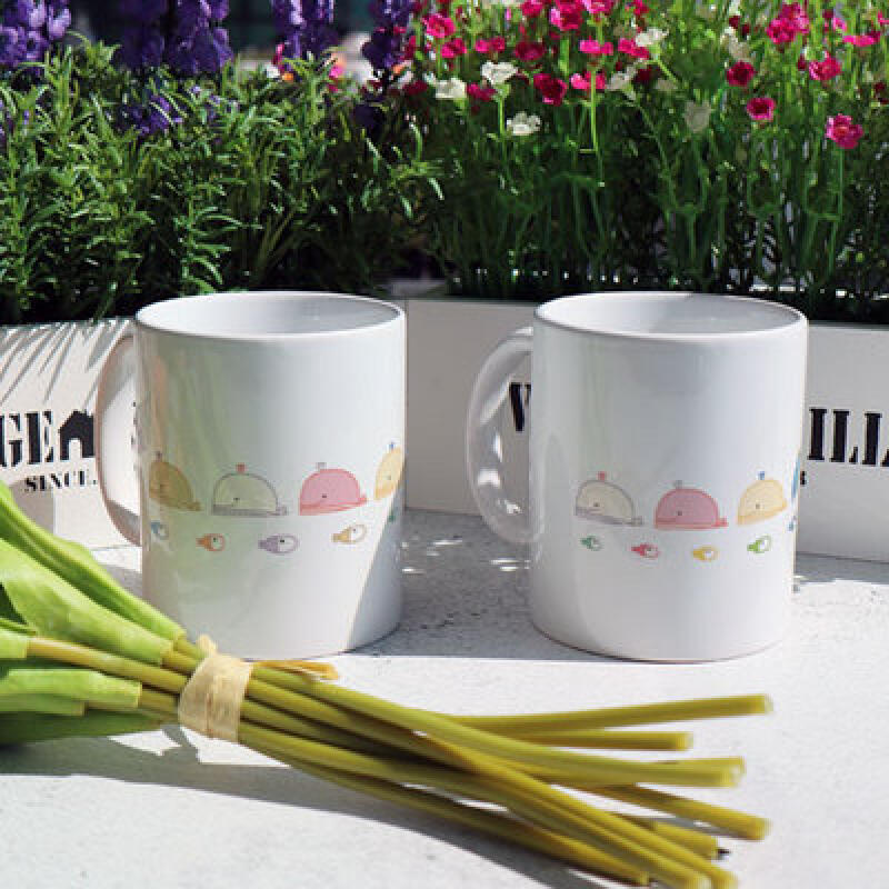 tk335-Design Mug 2p-Whale and Fish