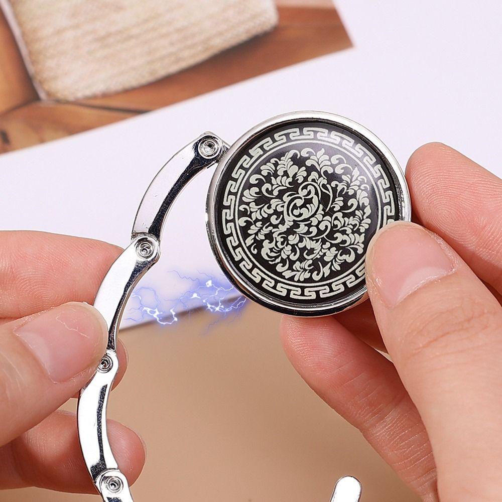 1Pcs Holder Rack Handbag Hanger Vintage Flowers Purse Bag Hook New Table Hook Holder