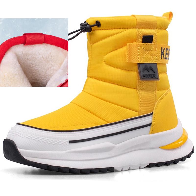New Autumn Winter Snow Boots Outdoors Shoes Warm Plush Cotton Boots Winter Travel Shoes Couple Snow Boots Platform Shoes