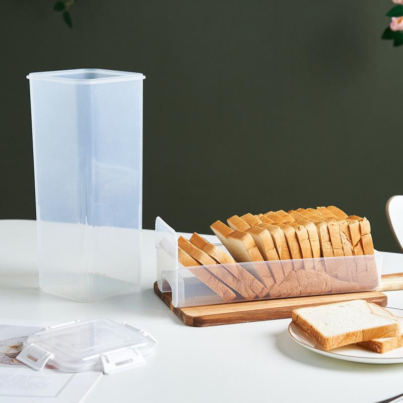 Bread Toast Storage Box Food Storage Container Bread Storage and Dispensing Box Airtight Container