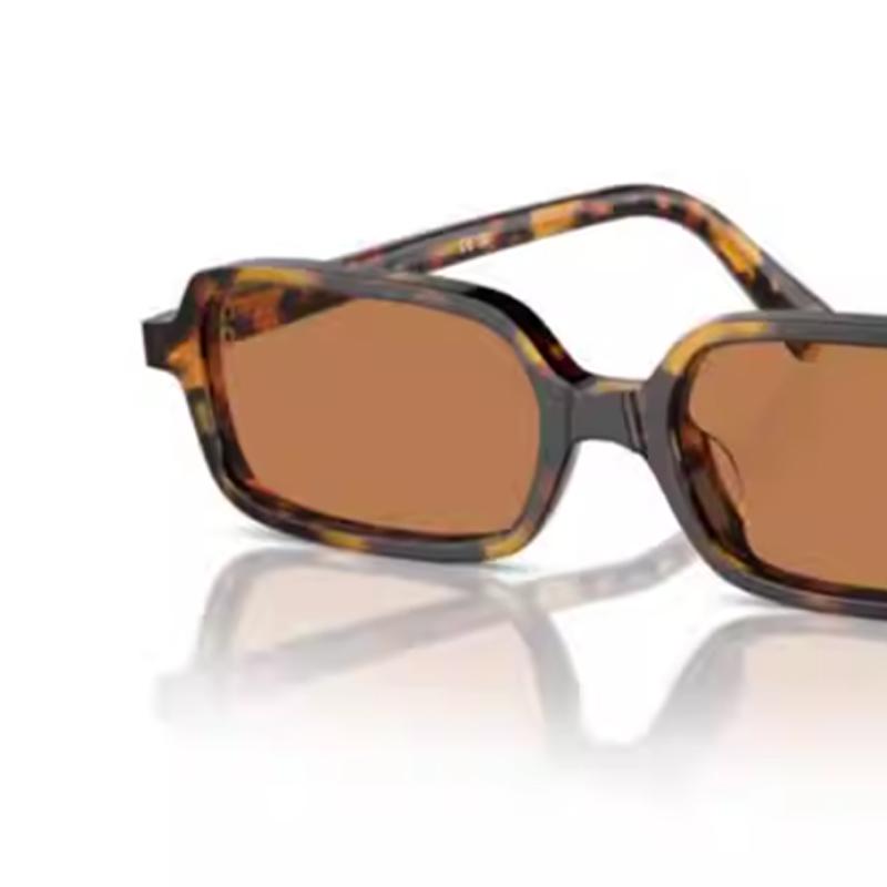 MIU MIU Logo Decorated Rectangular Sunglasses Unisex Sunglasses Tortoise 0MU11ZSFVAU2Z152