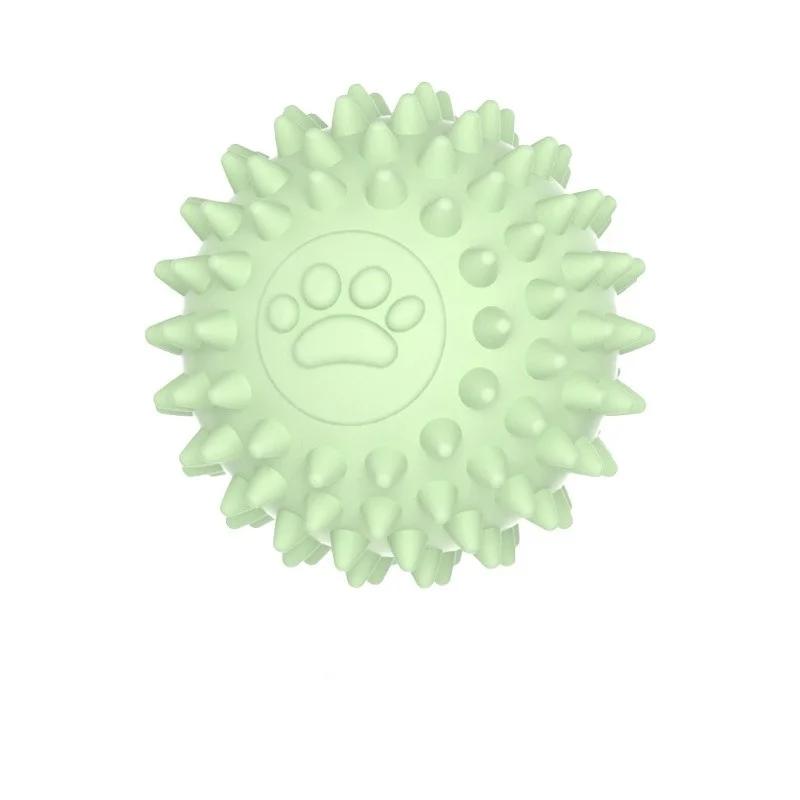 

Pet Toy Puppy Chewing Ball Interactive Dog Chew Toy Convex Points Bite Resistant Teeth Cleaning Boredom Relief Dogs Pet Supply зелёный