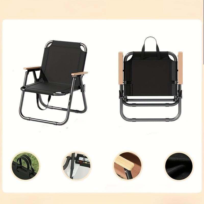 Versatile Portable Outdoor Folding Chair, Beach & Fishing Chair, All-Season Use Ideal for Camping & Fishing