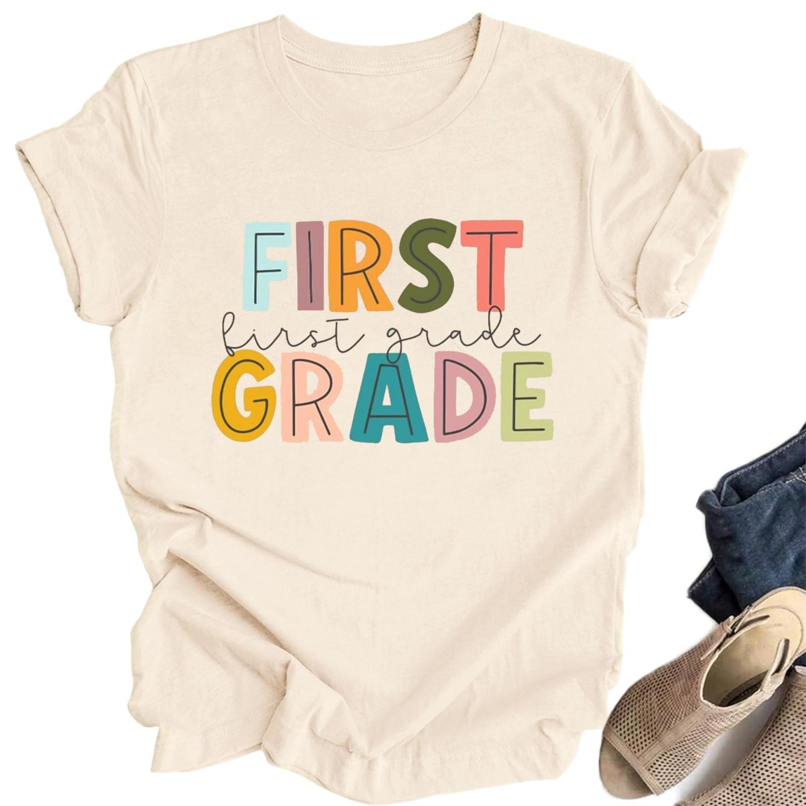 

Футболки для учителей для женщин: Футболка «Первый день в школе» Футболка с графическим принтом для учителя «Назад в школу» S светло-серый