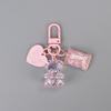 Colorful Heart Candy Keychain Ornament Stylish Keyring Accessory Unique Bag Decorations for Fashion Forward Individuals