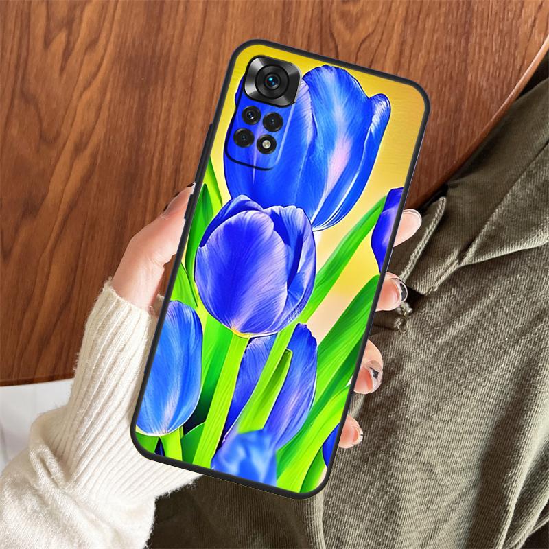 Tulips Flower Spring Case For Xiaomi Redmi Note 14 Pro 13 12 11 10 15 Pro Plus Redmi 15 C 13 10C 12C 14C 13C Cover