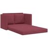 Floor Sofa with Sleeping Function Burgundy 112x174x55 Cm Fabric